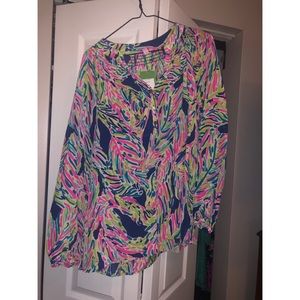Lilly Pulitzer Elsa Top in Palm Reader